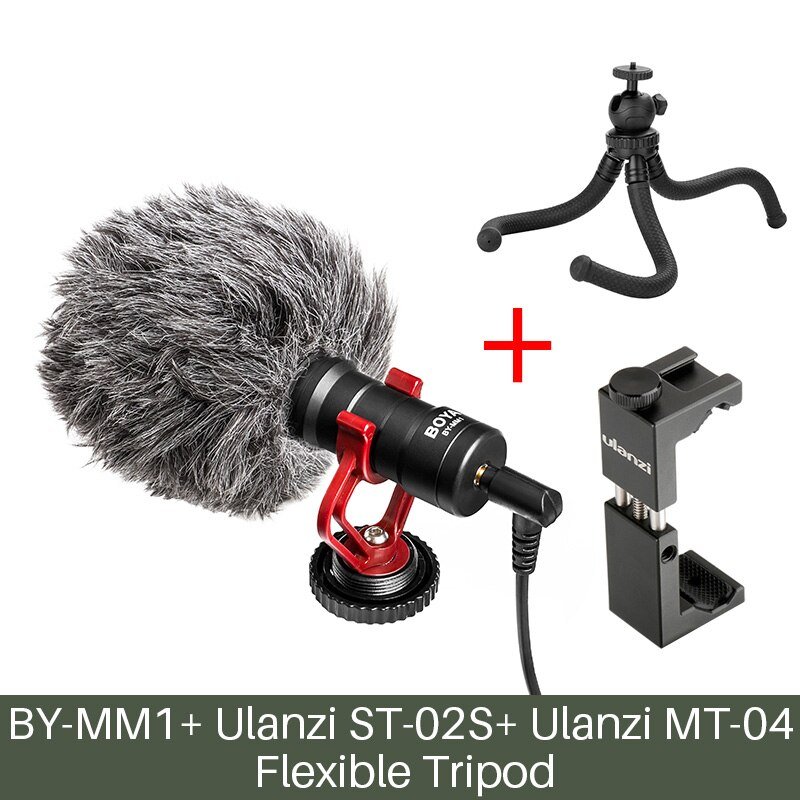 Ulanzi BOYA BY-MM1 Shotgun Microphone Video Interview Mic for Smooth Q/ DJI OSMO Nikon DSLR Camera/i
