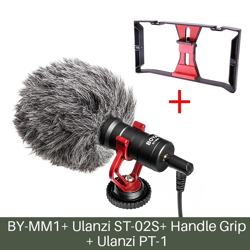 Ulanzi BOYA BY-MM1 Shotgun Microphone Video Interview Mic for Smooth Q/ DJI OSMO Nikon DSLR Camera/i