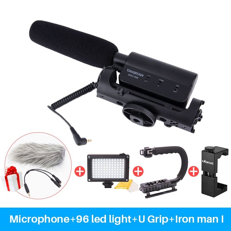 Takstar SGC-598 Photography Interview Shotgun MIC Microphone for Nikon Canon DSLR Camera DV Camcorde