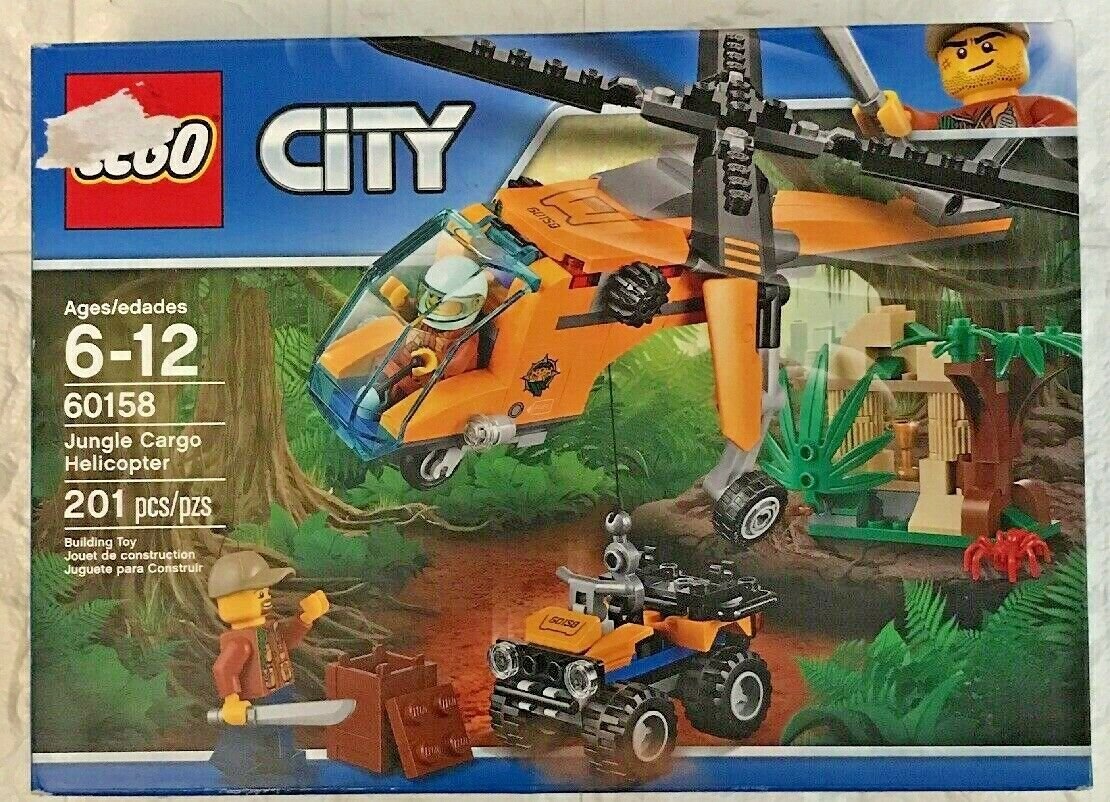 Lego City 60158 Jungle Explorers Jungle Cargo Helicopter 201 Pieces New 