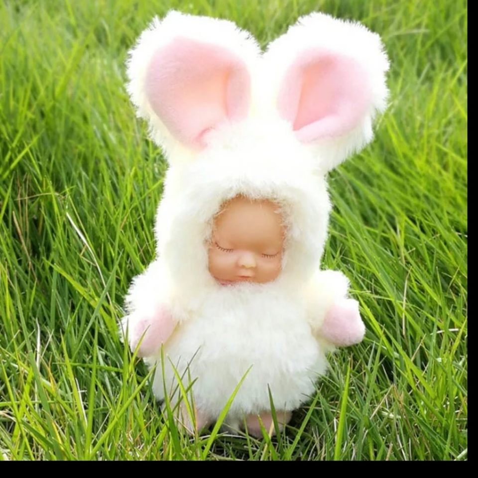 Baby Doll Key Chain white rabbit