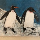 Pair of King Penguins  Original Painting