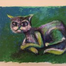 Seated cat,   Original Painting