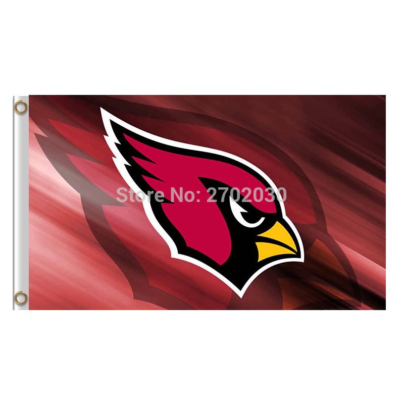 Arizona Cardinals Flag Banner 3x5ft Wgrommets Polyester Cardinals020