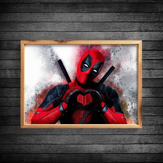 30X40 DIY Diamond painting Deadpool Full Drill Rhinestone cross stitch kits