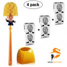 Eagle Solutions Donald Trump Toilet Bowl Brush Scrubber, 3 Trump Toilet Paper Rolls