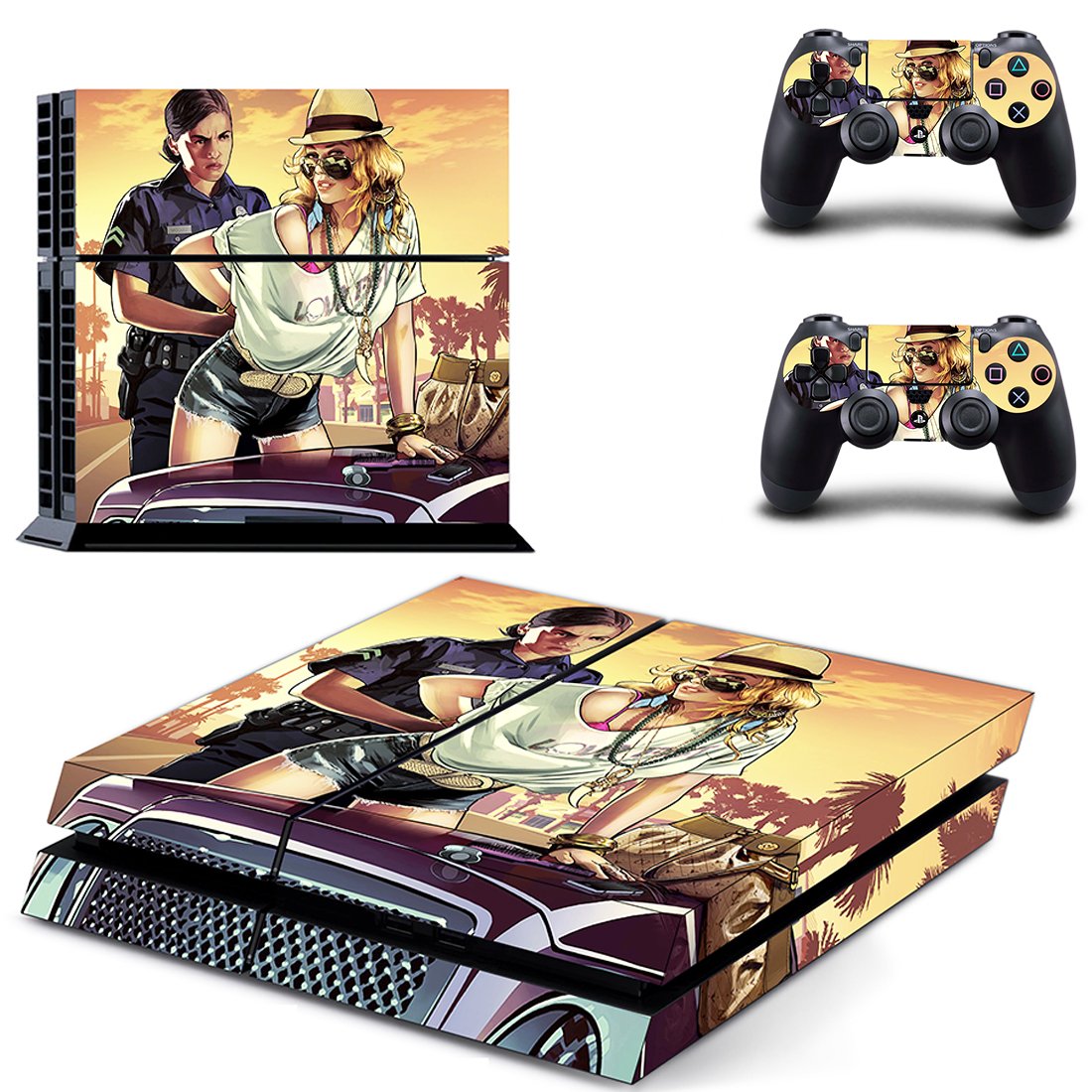Grand Theft Auto GTA PS4 Skin Sticker Decals PS4 Console And Controllers Protect Your PS4