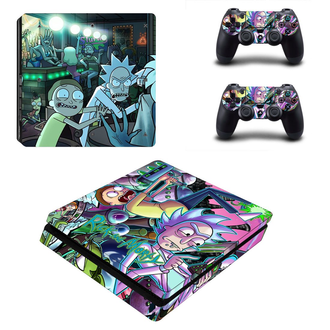 Rick And Morty PS4 Slim Skin Sticker Decals PS4 Console And Controllers Protect Your PS4