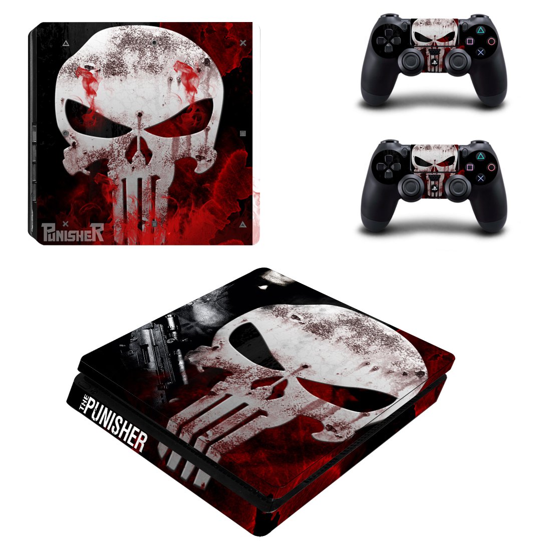 The Punisher PS4 Slim Skin Sticker Decals PS4 Console And Controllers Protect Your PS4