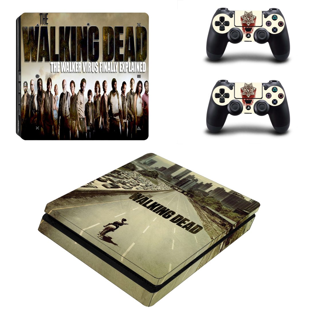 The Walking Dead PS4 Slim Skin Sticker Decals PS4 Console And Controllers Protect Your PS4
