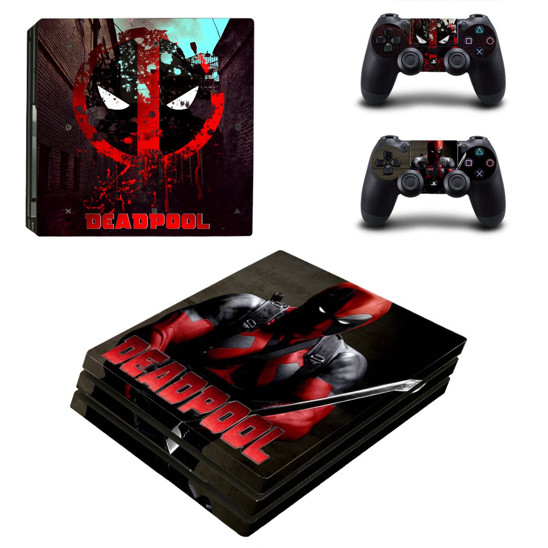 Deadpool PS4 Pro Skin Sticker Decals PS4 Console And Controllers Protect Your PS4