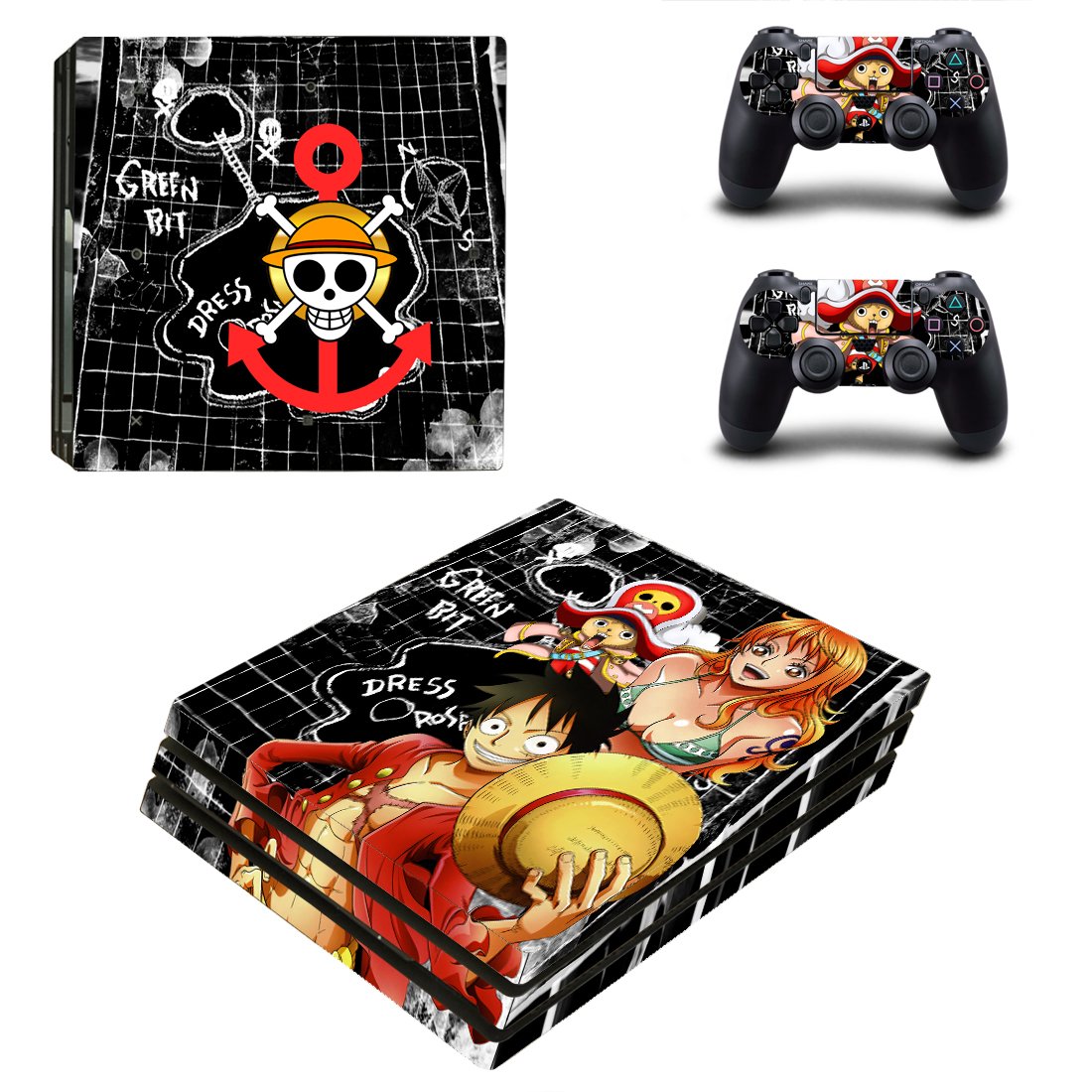One Piece PS4 Pro Skin Sticker Decals PS4 Console And Controllers Protect Your PS4