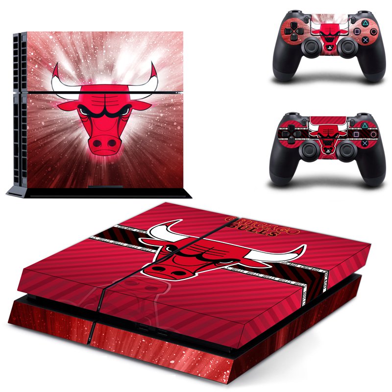 Chicago Bulls PS4 Skin Sticker Decals PS4 Console And Controllers Protect Your PS4