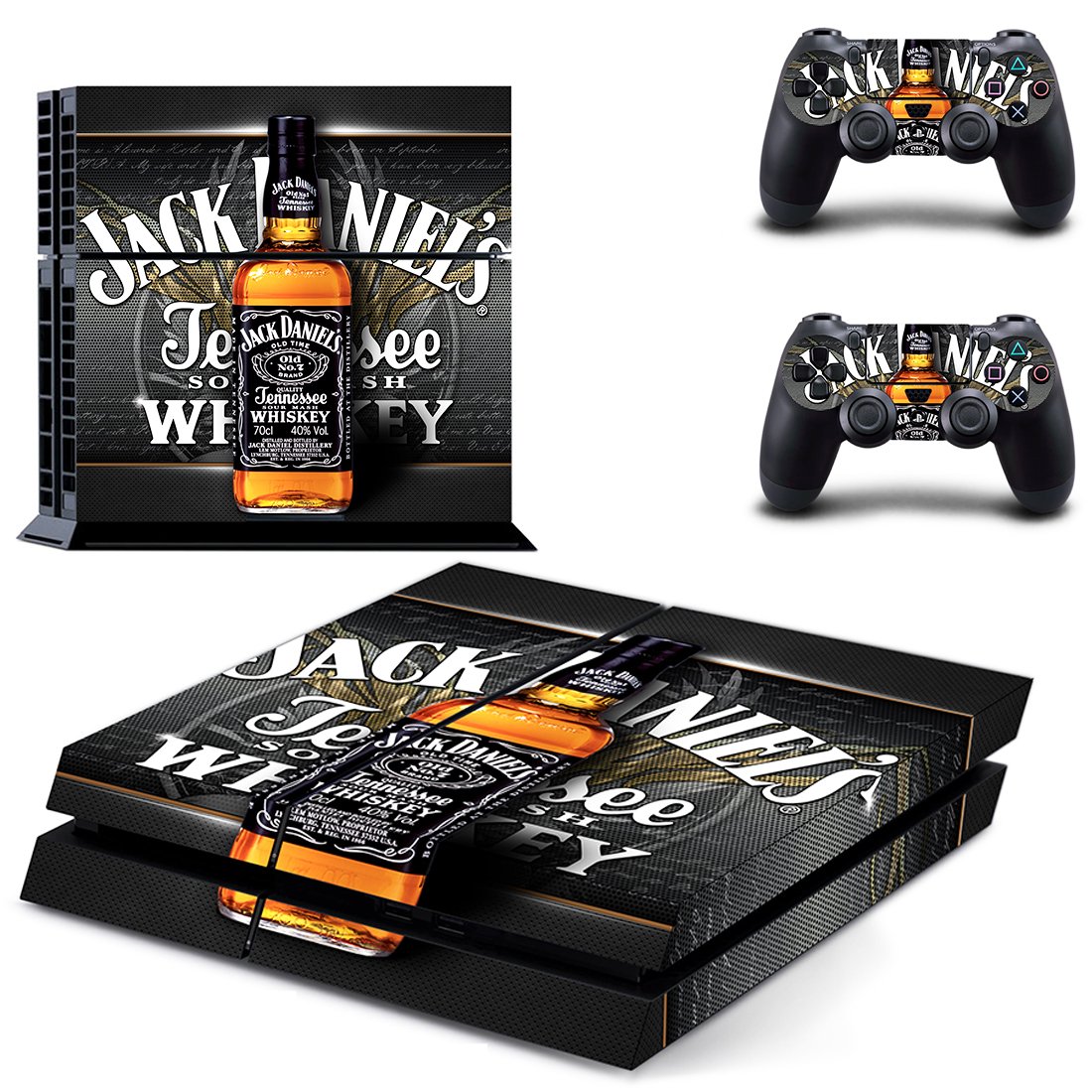 Jack Daniels PS4 Skin Sticker Decals PS4 Console And Controllers Protect Your PS4