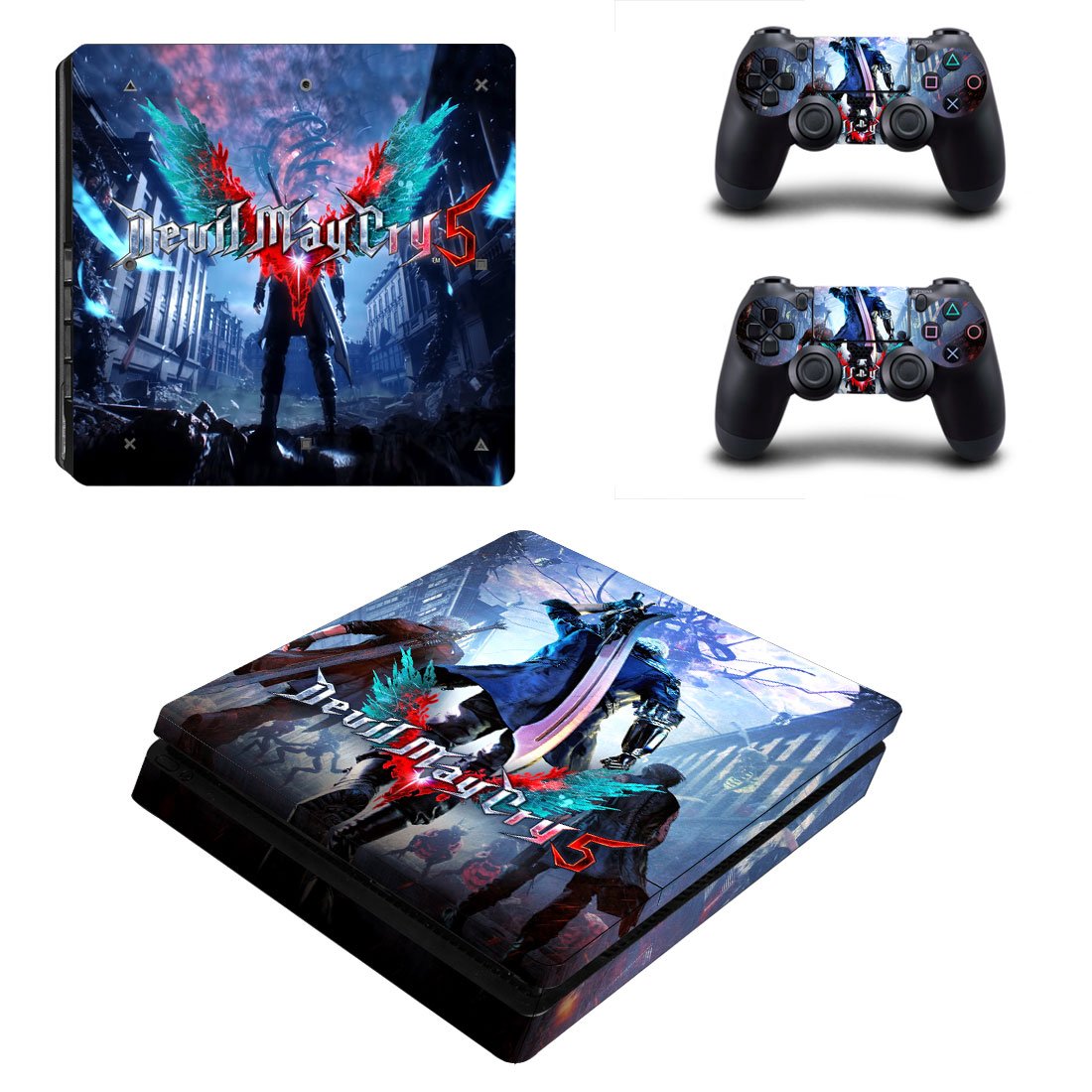 Devil May Cry 5 PS4 Slim Skin Sticker Decals PS4 Console And Controllers Protect Your PS4