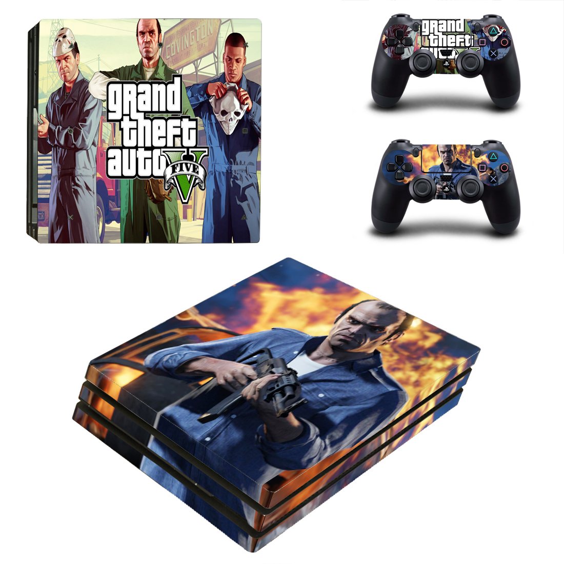 Grand Theft Auto PS4 Pro Skin Sticker Decals PS4 Console And Controllers Protect Your PS4