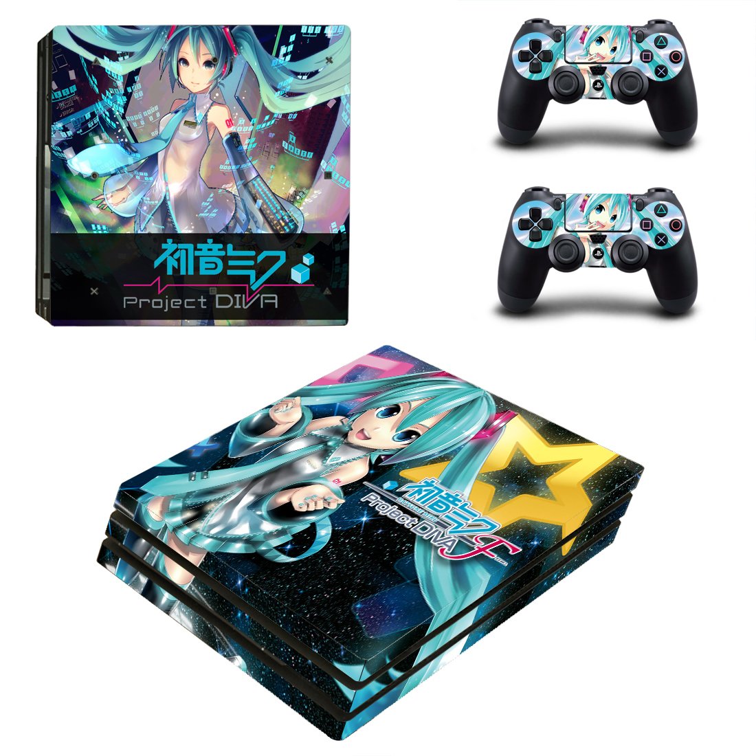 Project Diva PS4 Pro Skin Sticker Decals PS4 Console And Controllers Protect Your PS4