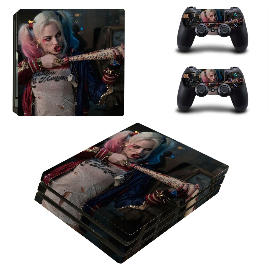 Harley Quinn Suicide Squad PS4 Pro Skin Sticker Decals PS4 Console And Controllers Protect Your PS4