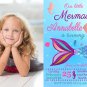 Printable Mermaid Princess Invitation Design 1 with Photo Digital Printable