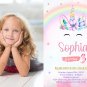 Unicorn Princess Invitation Design 2 with Photo Printable Digital