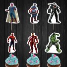 Avengers Superhero Assorted Cupcake Toppers Printable Digital Instant Download