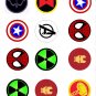 Avenger Logo Superhero Cupcake Toppers Printable Digital Instant Download
