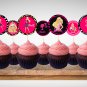 Barbie Assorted Cupcake Toppers Printable Digital Instant Download