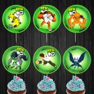 Ben 10 Alien Monsters Assorted Cupcake Toppers Digital Printable Instant Download