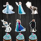 Frozen Disney Elsa Anna Cupcake Toppers Princess Olaf Digital Printable Instant Download