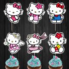 Hello Kitty Assorted Cupcake Toppers Digital Printable Instant Download
