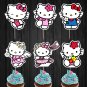 Hello Kitty Assorted Cupcake Toppers Digital Printable Instant Download