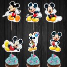 Mickey Mouse Disney Cupcake Toppers Digital Printable Instant Download