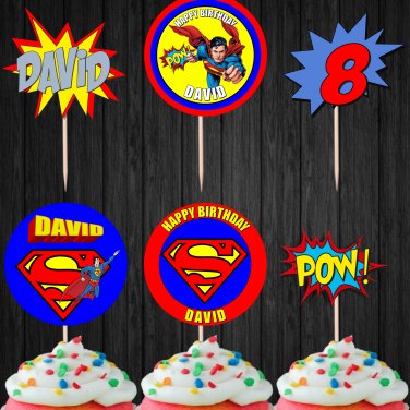 Superman cupcake clearance rings