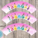 Disney Princesses Cupcake Wrappers Printable Digital Instant Download Princess