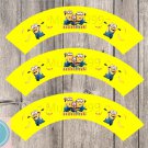 Minions Despicable Me Cupcake Wrappers Printable Digital Instant Download
