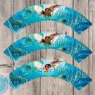 Moana Cupcake Wrappers Printable Digital Instant Download