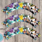 Pokemon Cupcake Wrappers Printable Digital Instant Download