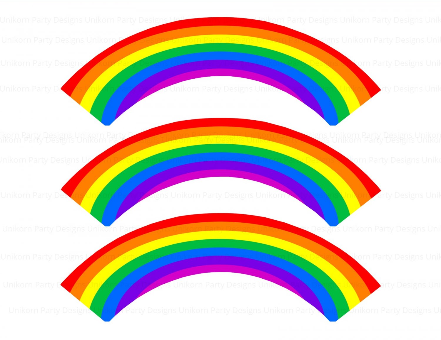 Unicorn Rainbow Cupcake Wrappers Printable Digital Instant Download