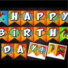 Superhero Comic Avengers Happy Birthday Banners Printable Digital Instant Download Bunting Garland