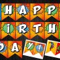 Superhero Comic Avengers Happy Birthday Banners Printable Digital Instant Download Bunting Garland