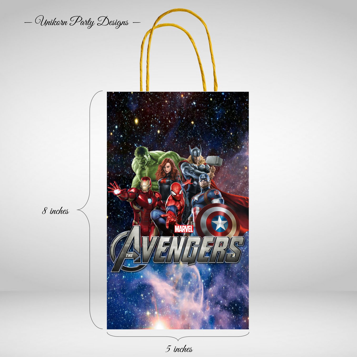 Avengers Superhero Favor Paper Bag Template Printable Digital Instant ...