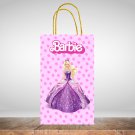 Barbie Favor Loot Paper Bag Template Printable Digital Instant Download