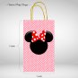 Minnie Mouse Pink Favor Loot Paper Bag Template Printable Digital Instant Download