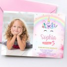 Unicorn Princess Invitation Design 2 with Photo Printable Digital