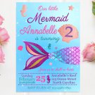 Mermaid Princess Design 1 Invitation Digital Printable Invites
