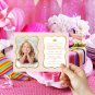 Princess Birthday Invitation Design 1 with photo Printable Digital Gold Pink Elegant