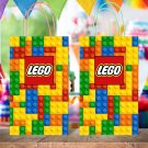 Lego Favor Loot Paper Bag Template Printable Digital Instant Download