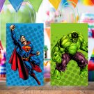 Superheroes 6 Designs Favor Loot Paper Bag Template Printable Digital Instant Download Superhero
