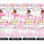 Ballerina Ticket Invitation 4 Designs Variations Printable Digital Princess Pink