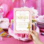 Ballerina Invitation Design 1 Princess Pink Gold Glitters Elegant Classic Ballet Dancer Dance